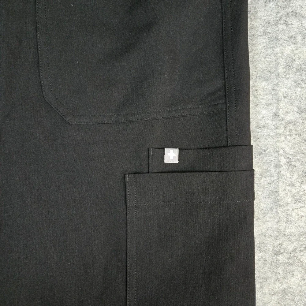 FIGS Mens Black Cairo Cargo Technical Collection Scrub Pants Large